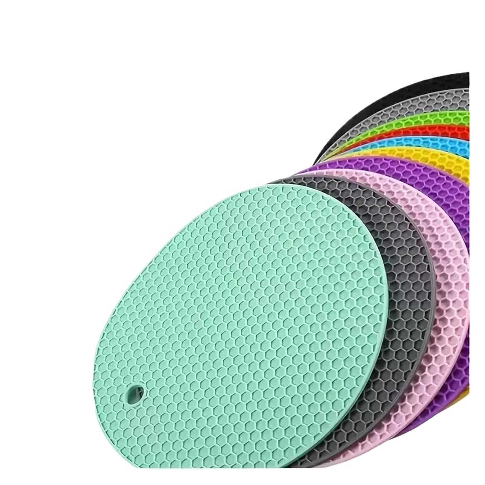 10PC Round Kitchen Trivets, Heatproof Mat for Table Protection Under Hot Cookware & Dishes For Kitche