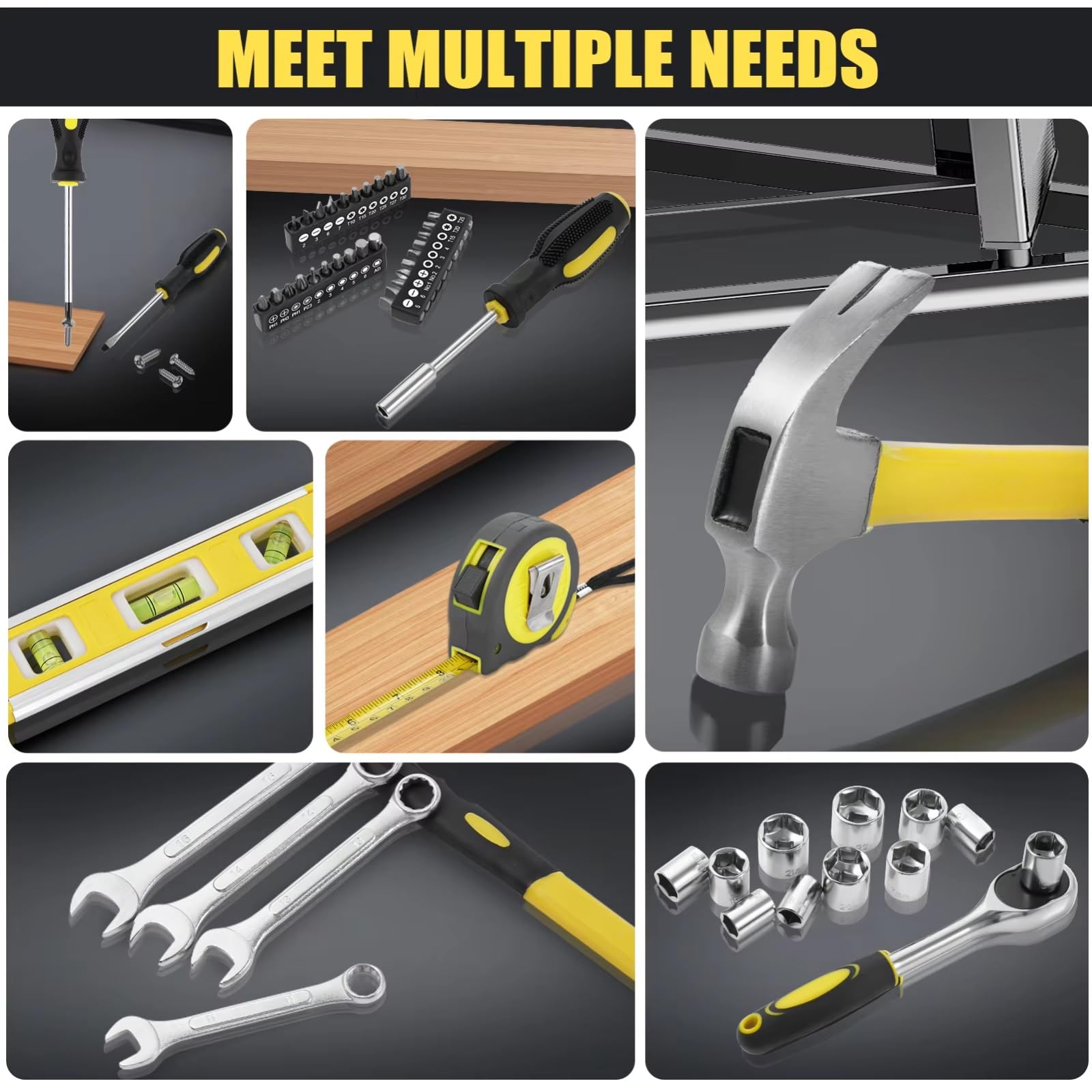 Set attrezzi da officina 108 Pz/set Set Multi-strumento Set Di Punte Per Cacciavite A Esagono Incassato Pinze Ad Ago Pinze A Punta Per Martello Da Carpentiere