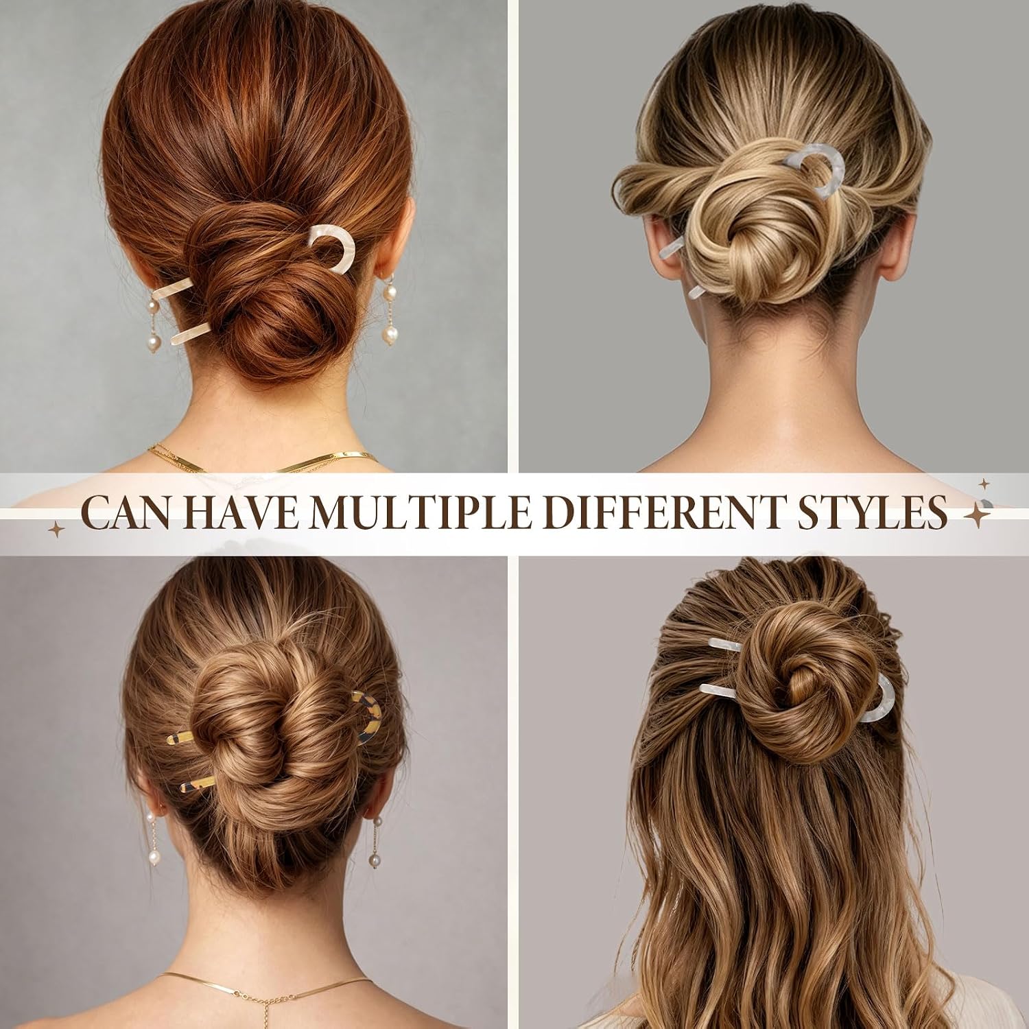 French Hair Pins for Thick Hair, 4.1 Inch Prestige U Shaped Hair Clips image 5