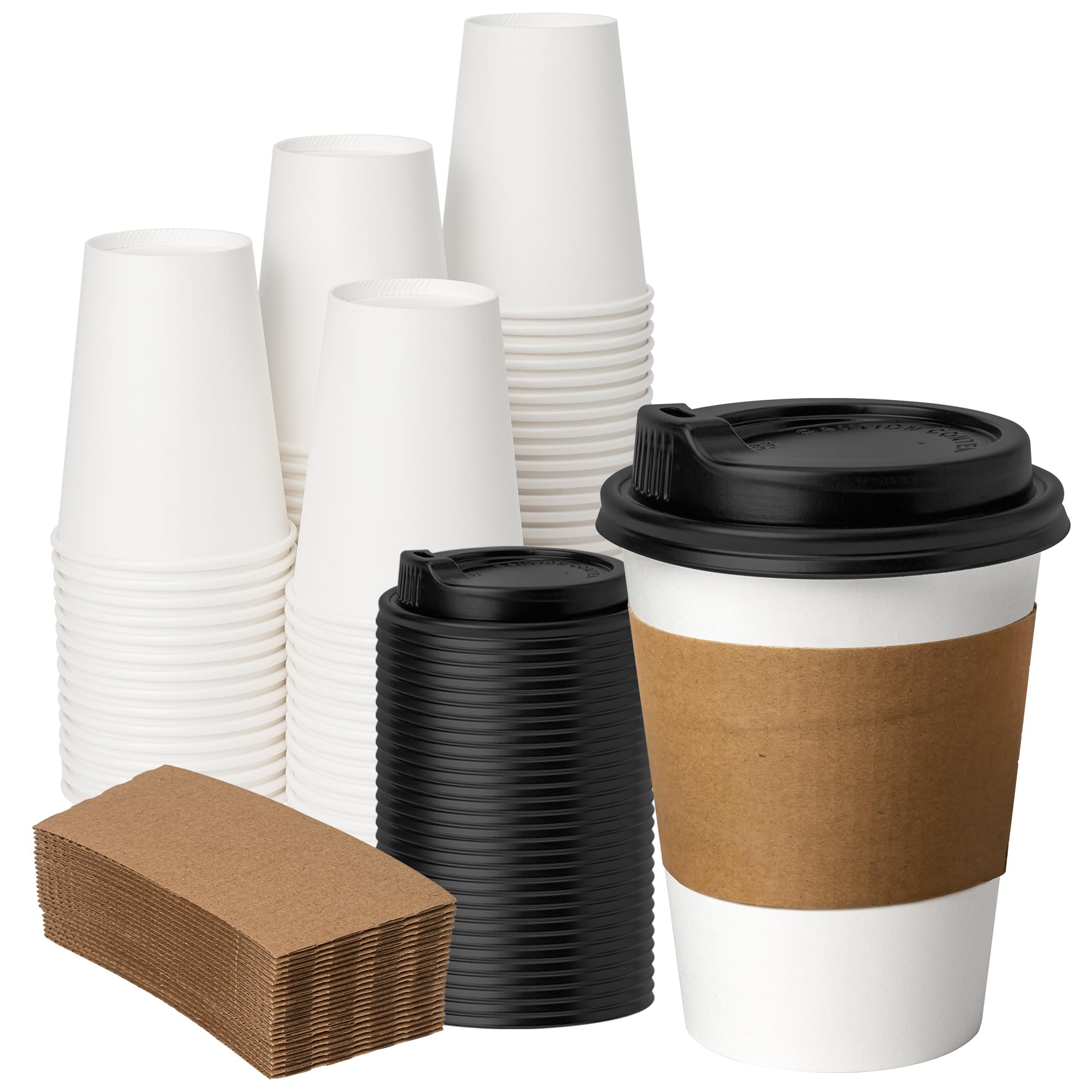 YEEHAW 16 oz Disposable Coffee Cups with Lids 100 Pack — Amazon image 8