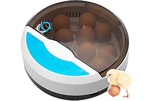Baby Bird Incubator Hatch Machine: 9 LED Egg Candler and Auto Temp Control