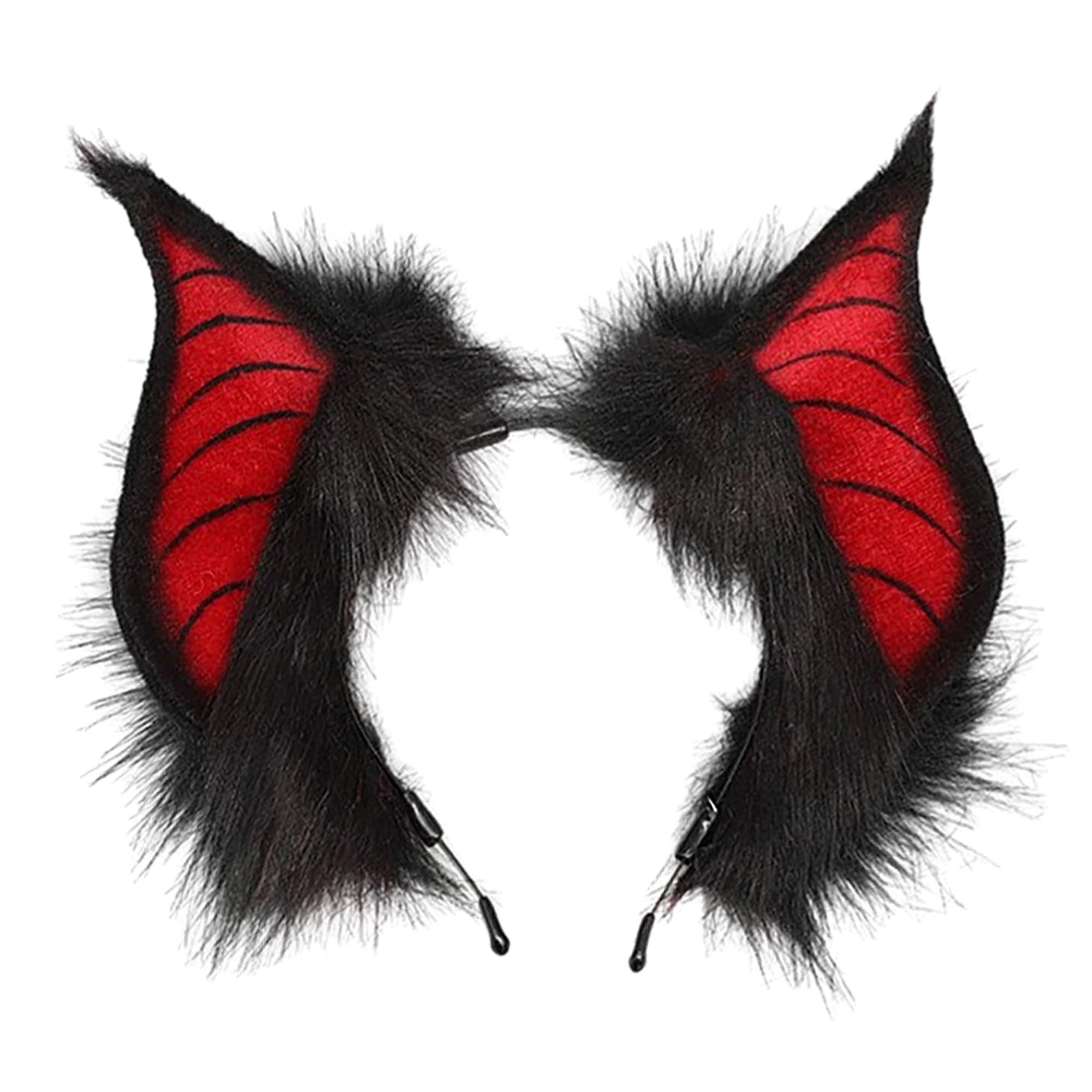 BNLIDES Handmade Bat Beast Ears Headband Cosplay Costume Accessories for Halloween, Anime Con, Stage Performance