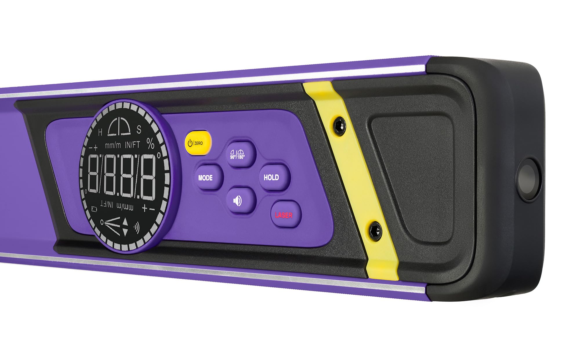Verk LD40 Livella Digitale con Laser Integrato 0–360° Livella Elettronica 402 mm Cambio Unità Precisione ±0.1° Display LCD Spegnimento Automatico Allarme Sonoro IP54 per Edilizia e Fai da Te