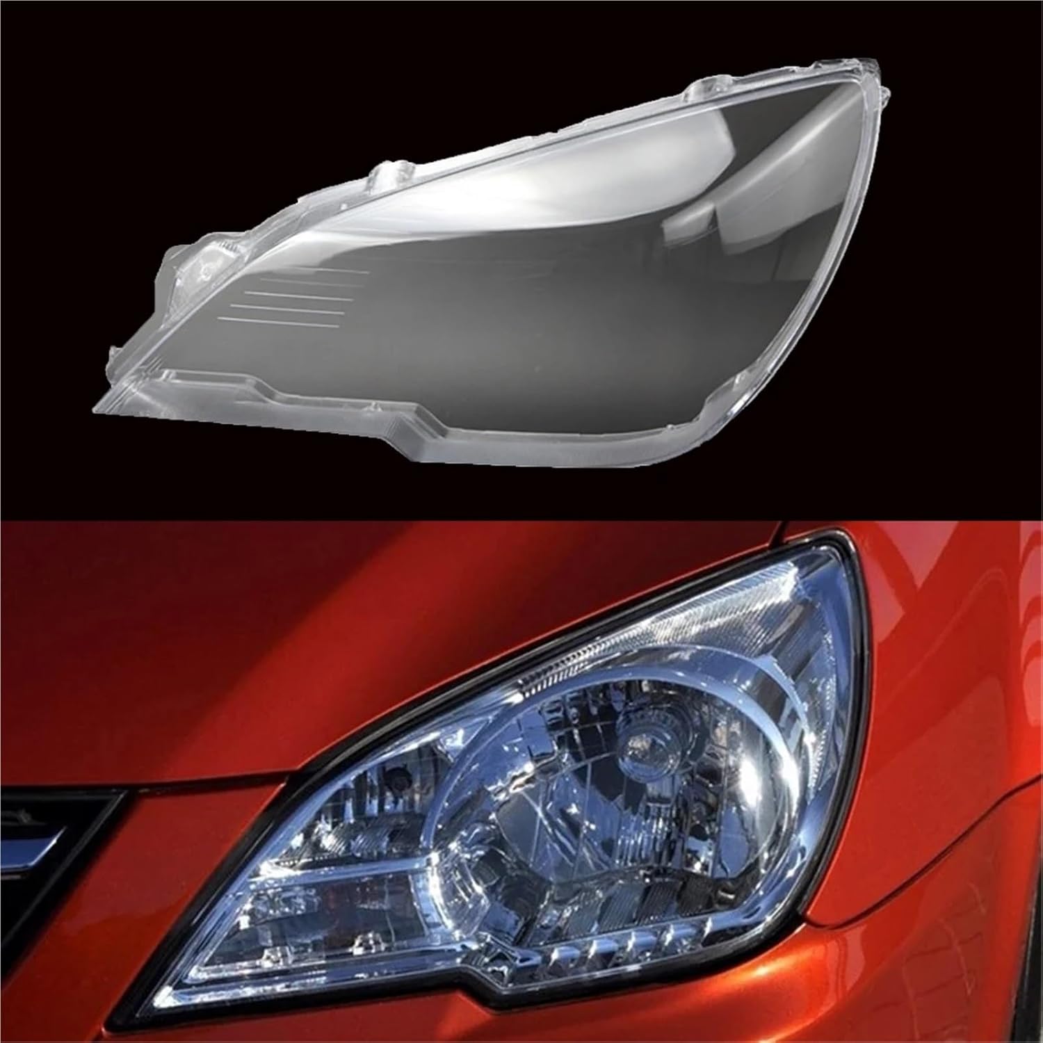 Head lamp Cover Compatible for Mitsubishi For Lingyue V3 2008~2011 Car AccessoriesTransparent Lampshade Headlight Shell Plexiglass (Left)