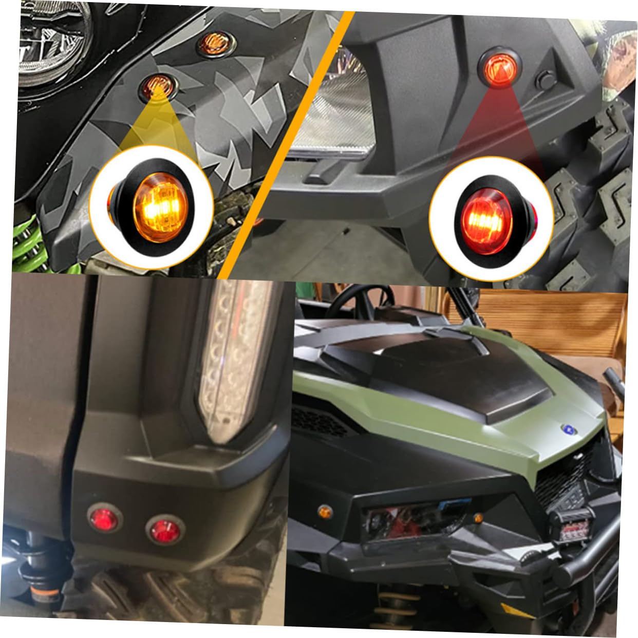 MAGICLULU Kit Faisceau Clignotants Utv Atv avec Interrupteur à Bascule Horizontal et Témoin LED Vert Accessoires Voiture Installation Facile pour Conduite Sécurisée Conditions Difficiles