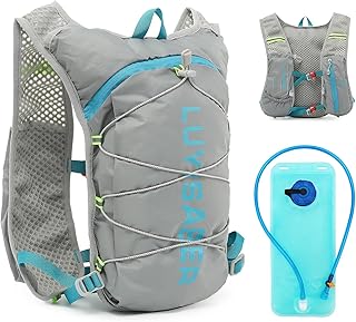 Running Vest,Laufweste Damen Leicht,Laufweste mit Trinkflasche,Trailrunning Weste für Damen & Herren,Reflektierende Fahrra...