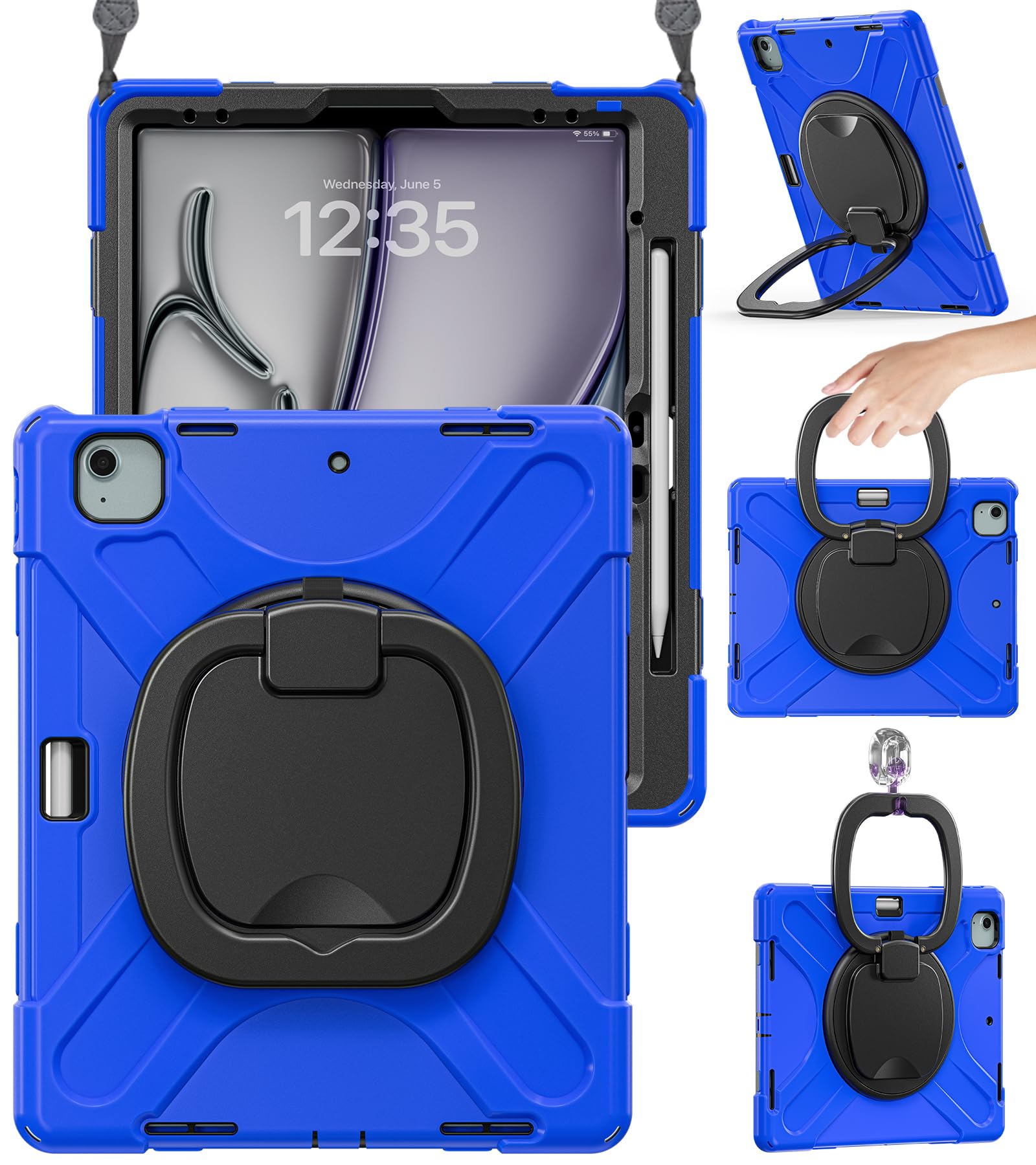 Coque iPad Air 13 antichoc bleu pour éviter les bris d'écran - 8