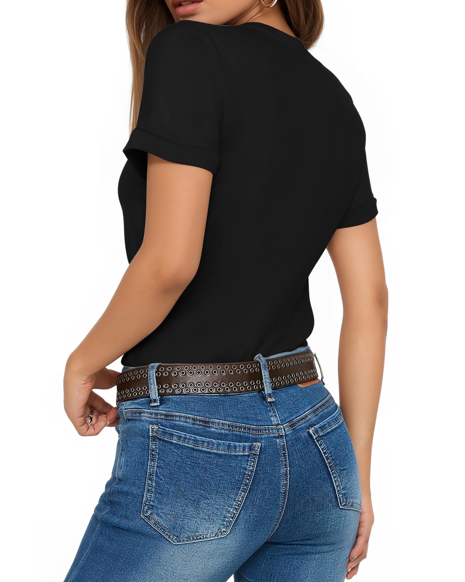 HERLOLLYCHIPS Women Cute Heart Graphic Crewneck Short Sleeve Regular Fit Casual Tee T-Shirts Tshirt Tops