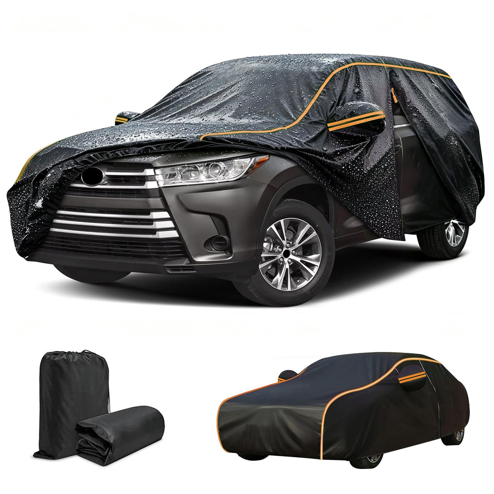 Bache Voiture Exterieur pour Renault Espace 6 2024-2025, Housse de Protection avec Zip et Sangles Anti-Vent, Résiste à la Pluie, Neige, UV et Poussière, Adaptation Parfaite