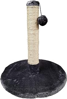Grey Color Cat Scratch Tree with Teaser Ball 15.4 x 16.9 Inches Pet Toy New