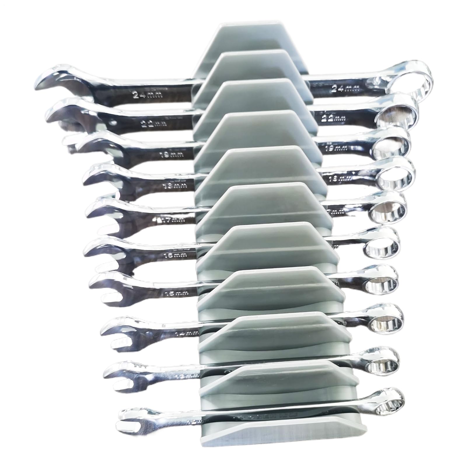 Wrench Organizer - 25.4x9x6.8cm Tool Box Wrench Organizer | Tool Box Rack Case Widget | 10-Slot Tray With Extension Case Driver Drawer For Automotive Truck Shop Work Garage Mechanic Desk