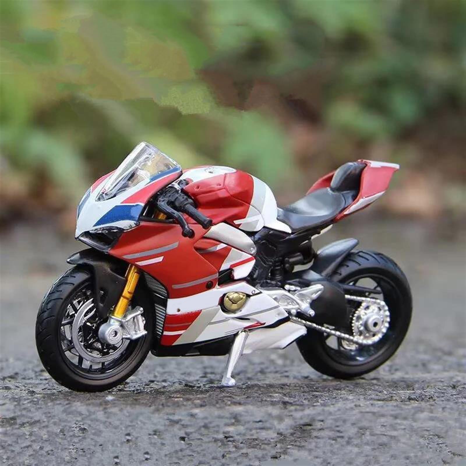 SEYXF Motorbike Toy 1:18 for Ducati V4S Panigale for Corse Motorcycle Simulation Diecast Model Collection Birthday Present(with Foam Box)