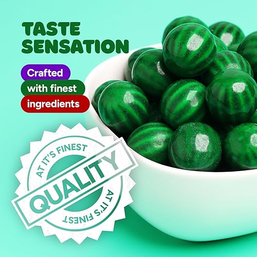 Miniatura 6 de Bolas de chicle para repuestos de máquina de chicles  Sandía Grande Gumball  Bola de goma de 1 pulgada para máquina expendedora  Goma de mascar de