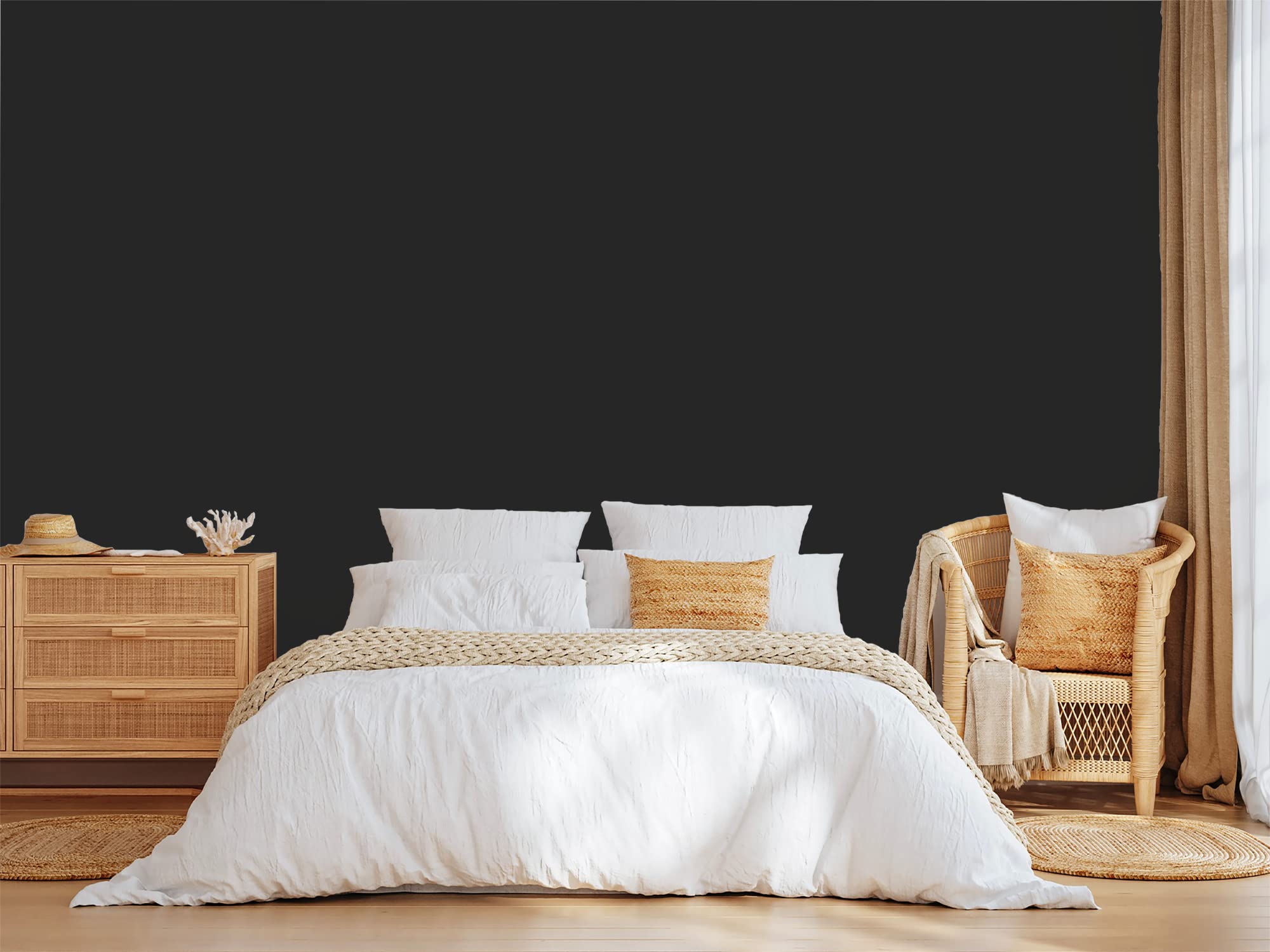 BOX DECO COULEURS Pittura murale naturale ecologica per interni aspetto opaco Natura - 2,5 L / 33 m², Nero