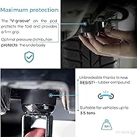 Vista 7 de PLANGER® - Power Pad - Gato de goma para carretilla, soporte de eje de elevación del vehículo - Uso universal - Protege tu coche, SUV y cualquier