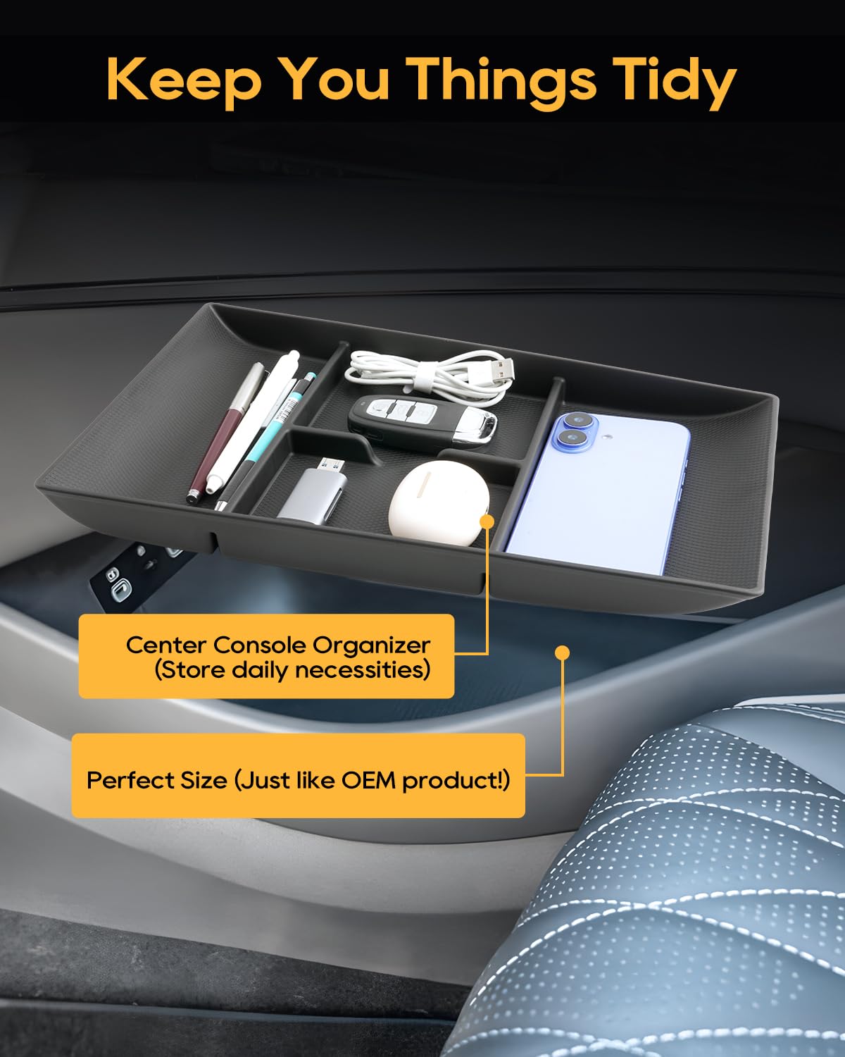 YEE PIN Per BYD Seal EV 2023 2024 2025, vassoio organizzatore nella parte inferiore della console centrale, scatola inferiore in silicone per auto, controllo centralizzato