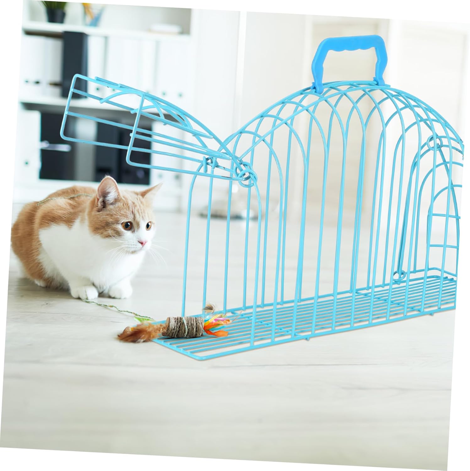 Daily Use Cat Washing Cage Pet Showering Cage Grooming Mesh Reusable Scratchproof
