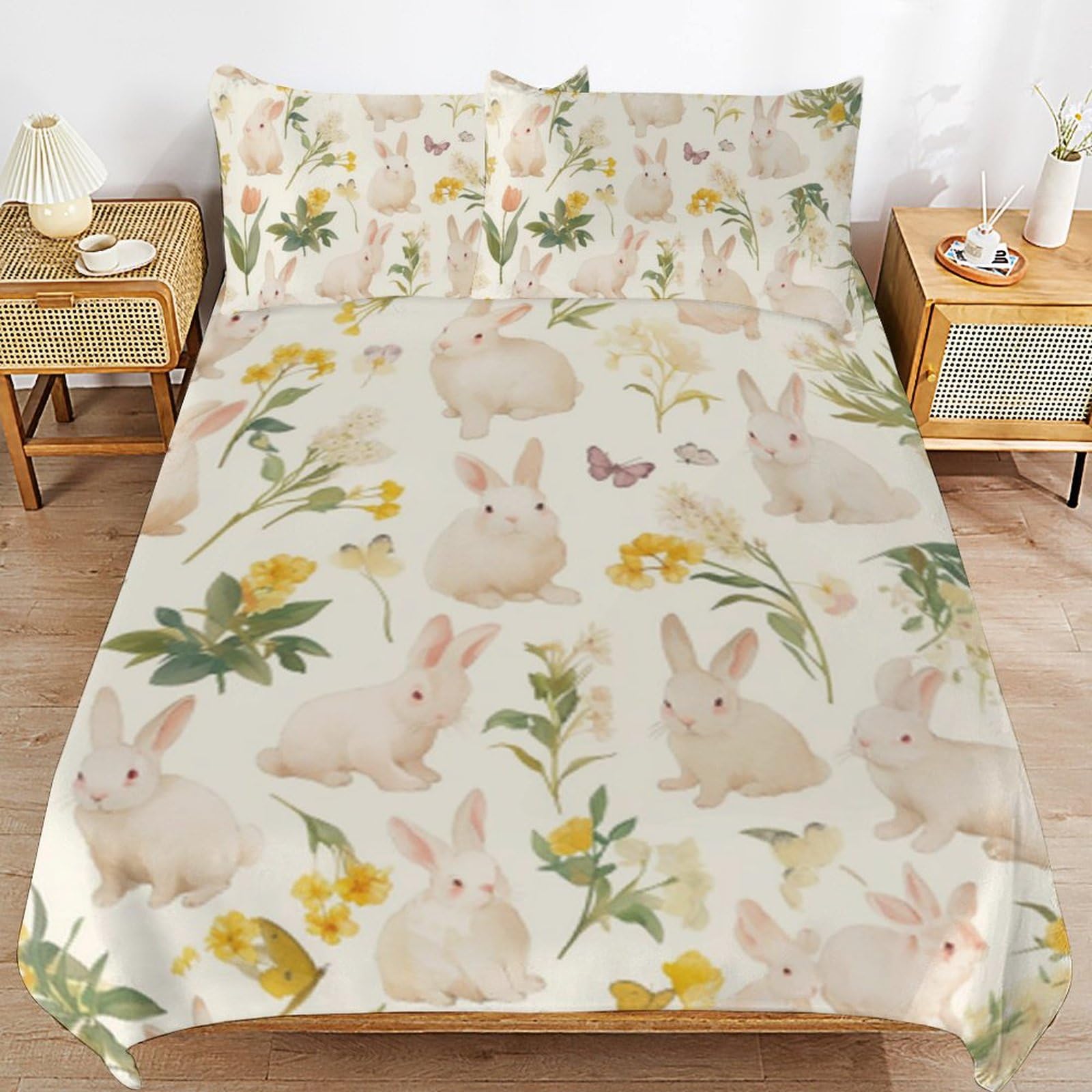 Ropa de cama infantil transpirable de conejo que evita el sudor nocturno