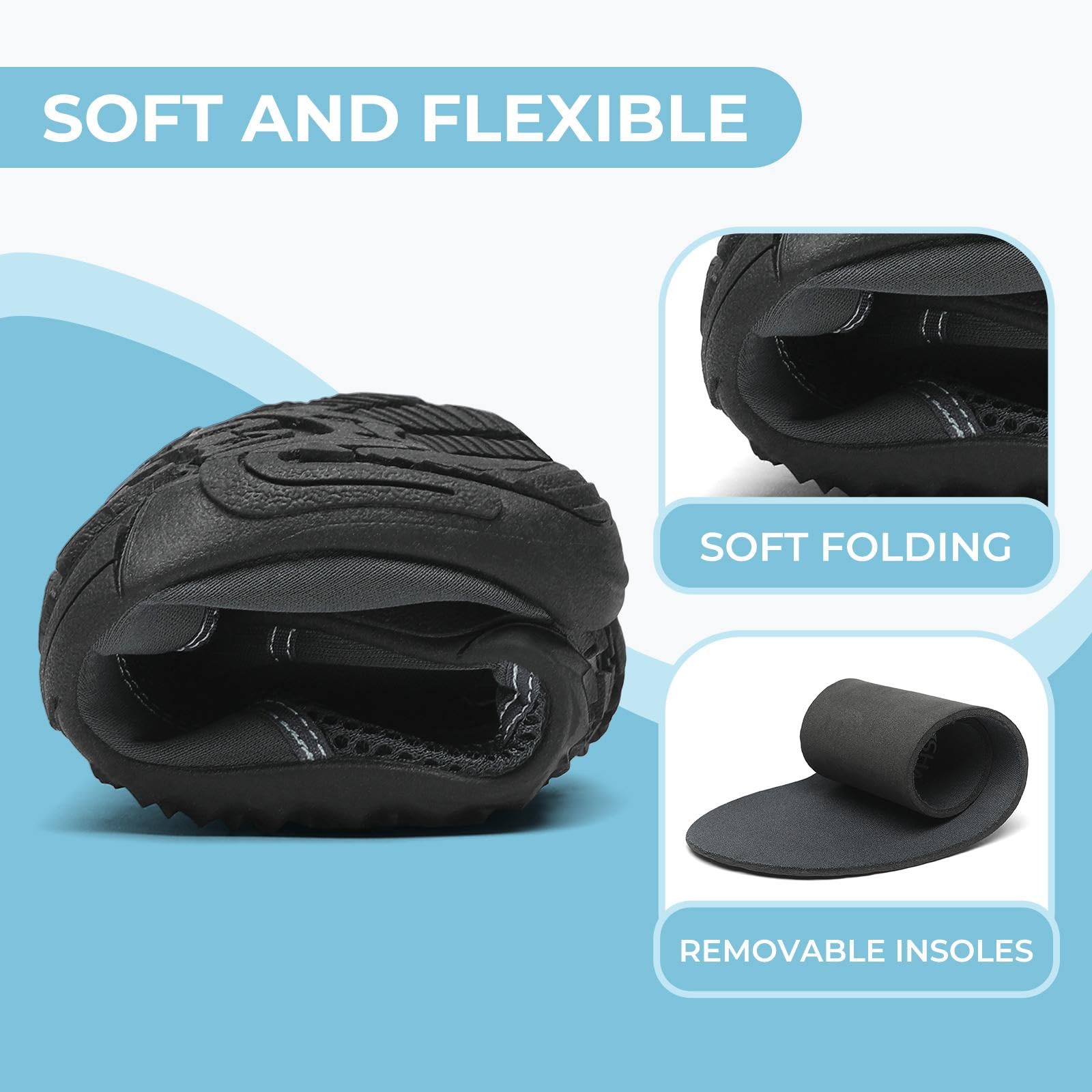 Mishansha Scarpe da Acqua Uomo Donna Traspirante Spiaggia Scarpe Asciugatura Rapida Scarpe da Immersione Gr.36-46