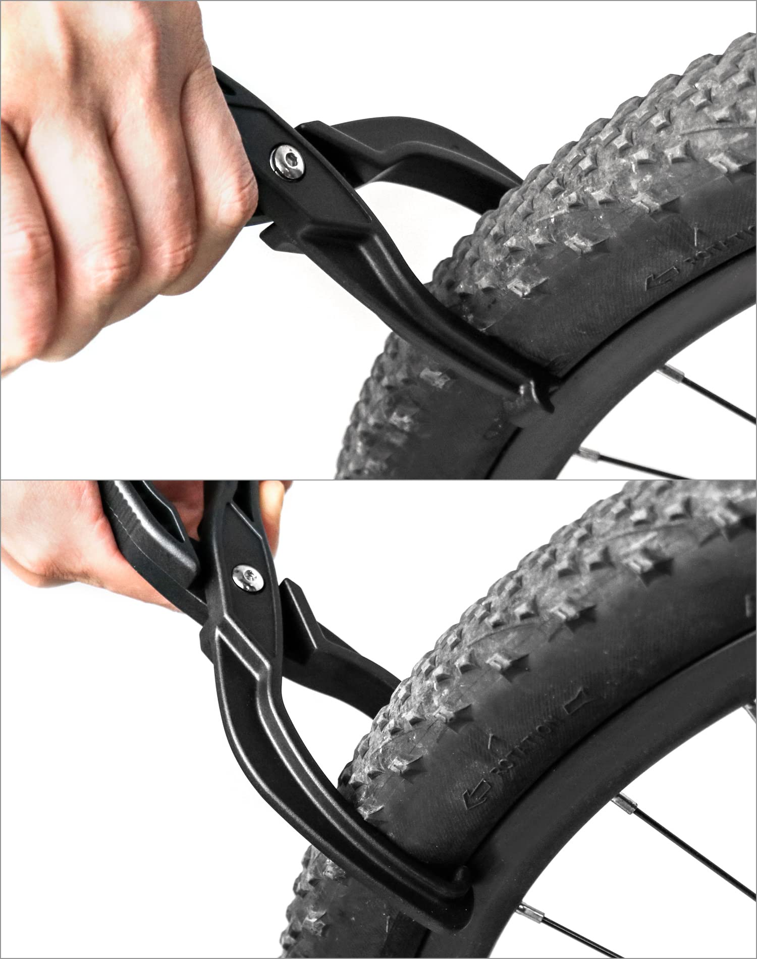 QWORK® Narzędzie do wymiany do opon rowerowych, narzędzie do wymiany opon, szczypce do opon rower MTB, narzędzie do naprawy opon rowerowych