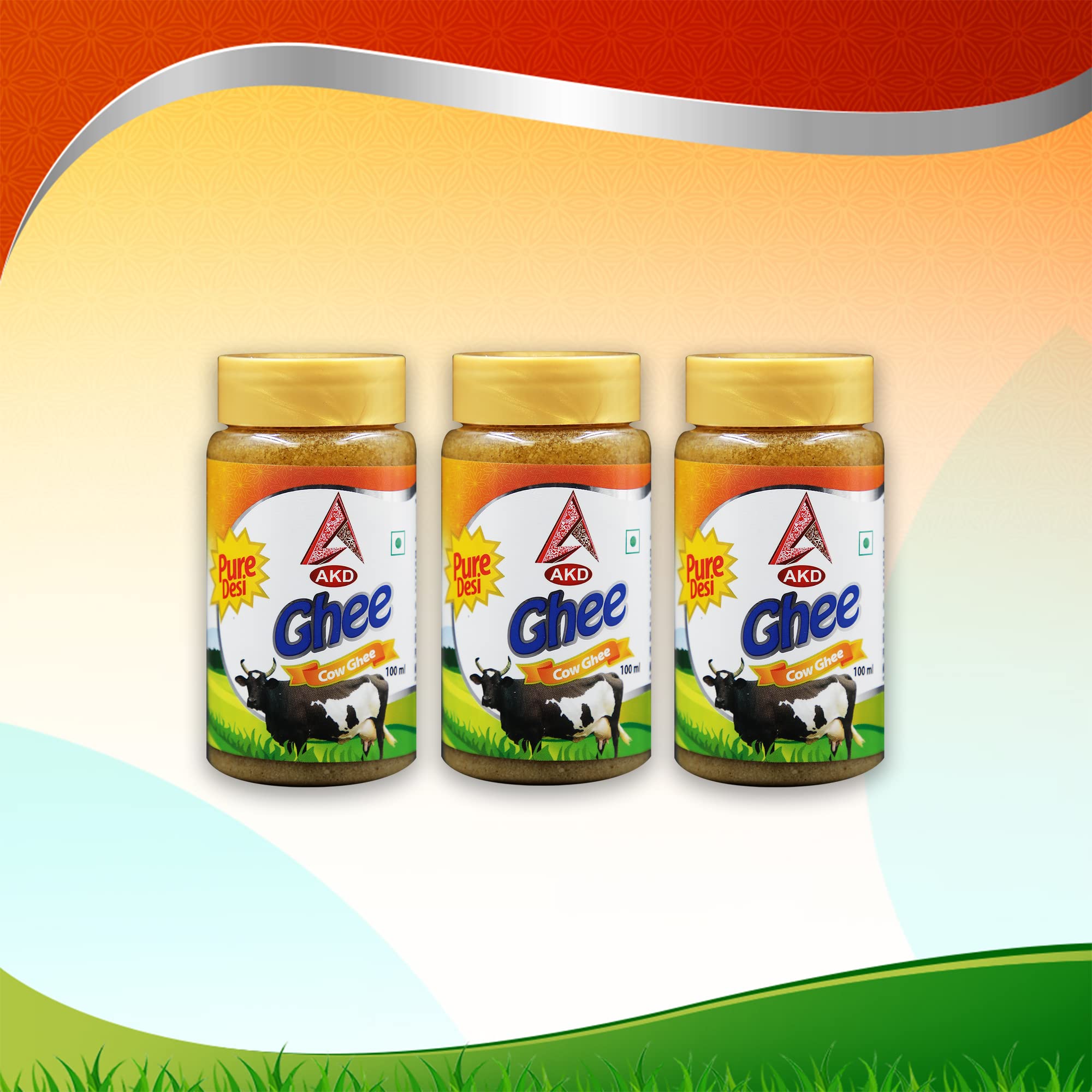 AKD Ghee - Pure Cow Ghee Combo Pack - (100ml Jar pack of 3) (B09ZVCH9S6) Amazon Price History, Amazon Price Tracker