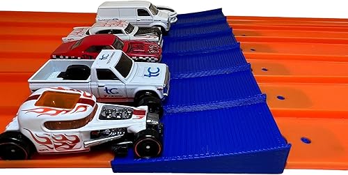 Super 6 Lane Jump Compatible with Hot Wheels Super 6 Lane Raceway Set Super 6 Add on (Blue)