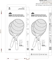 Vista 8 de WBM - Exterminador de insectos inteligente, raqueta eléctrica recargable, grande, 2