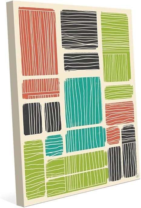 Amazon レトログリッドメインmid Centuryポストモダン抽象絵画図ウォールアートプリント 8x10 Retcan08x10sxx アートフレーム ポスター オンライン通販