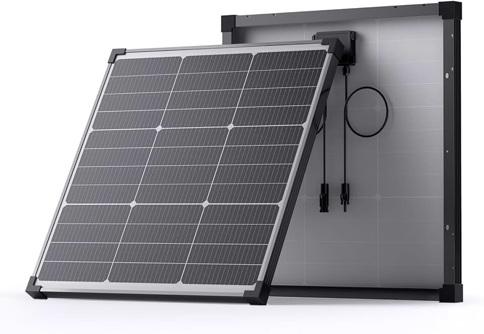 Painel Solar De 50 Watts, 12V, Tipo N 16Bb, Módulo Fotovoltaico Monocristalino De Alta Eficiência (25%), Ideal Para Trailers, Vans, Motorhomes, Embarcações, Telhados E Sistemas Isolados