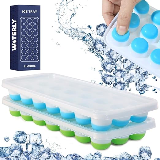 Buy WOTERLY Round Ice Tray Set Ice Cubes Maker Mold Ice Maker Tray