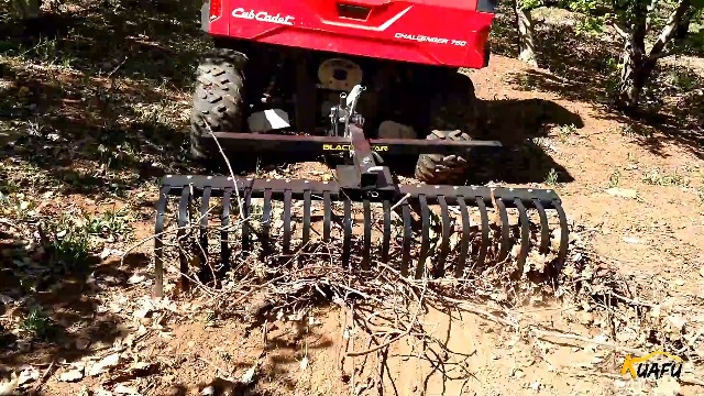 Amazon.com : KUAFU 60 Inch Landscape Rake Pine Straw Rake Tractors