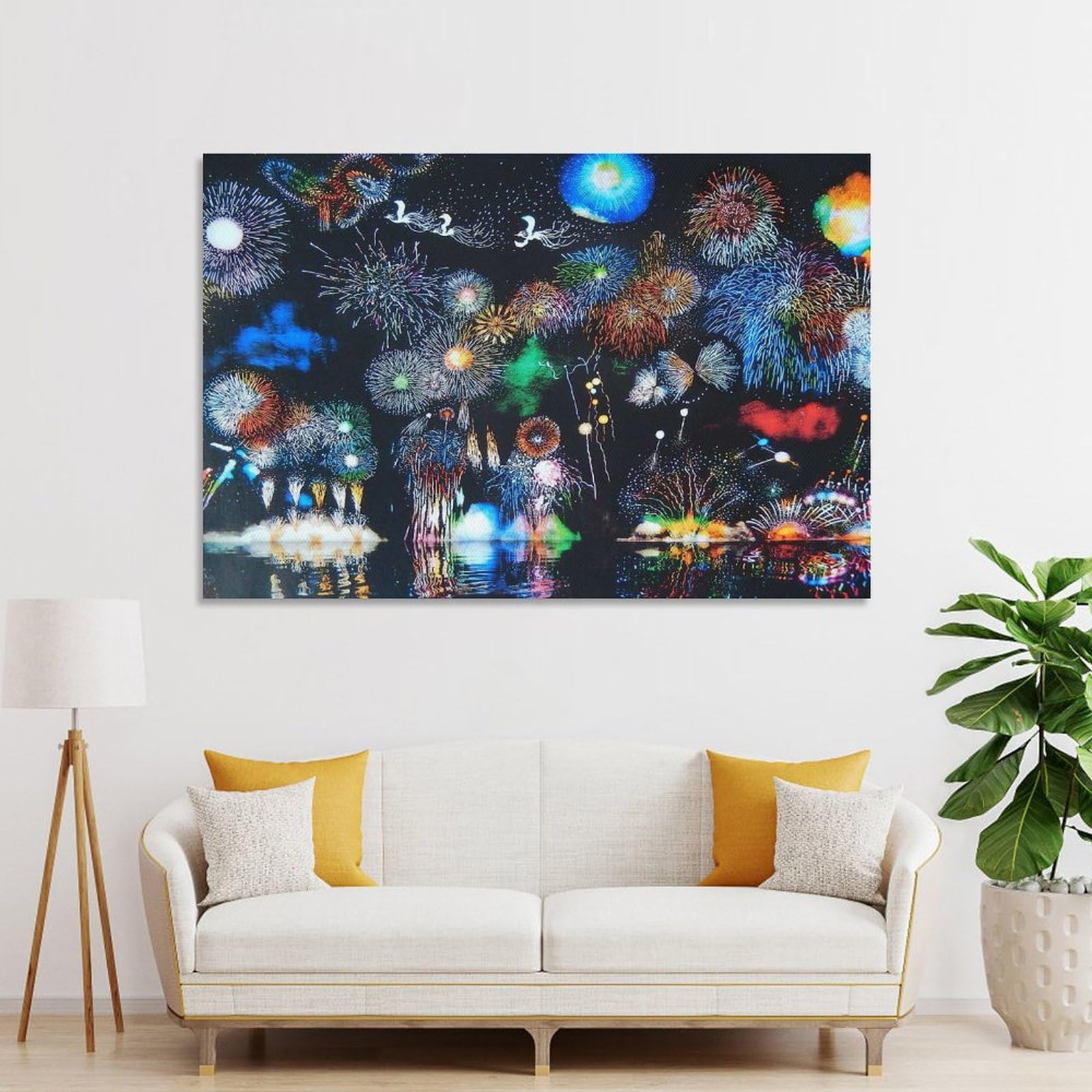 Amazon.co.jp: 藤城清治 影絵 光と影の世界 「大曲の花火」 ポスター