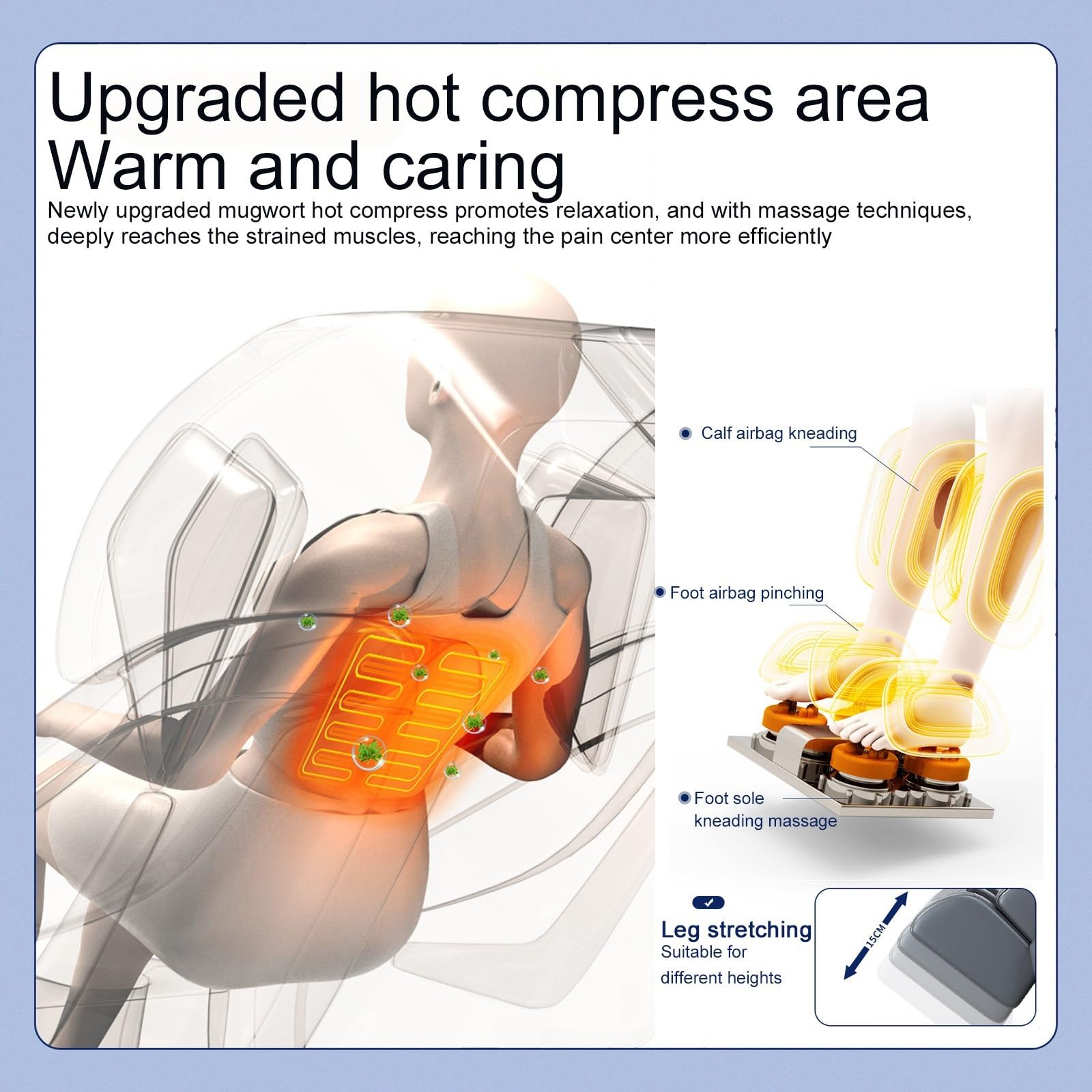 Sillón de Masaje Inteligente 4D con Guía SL, Compresión de Aire Cuerpo Completo Calor Lumbar y Reclinación Cero Gravedad para Relajación Máxima en Casa