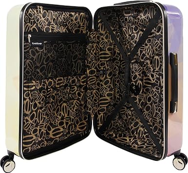 BEBE Women's Emma 3 Pc Spinner Suitcase Set, Gradient Poly, Telescoping Handles One Size