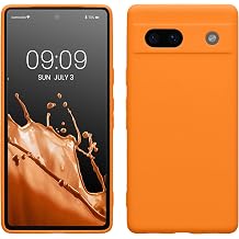 kwmobile Case for Google Pixel 7a Case - Protective Slim TPU Phone Cover - Soft Matte Finish - Fruity Orange
