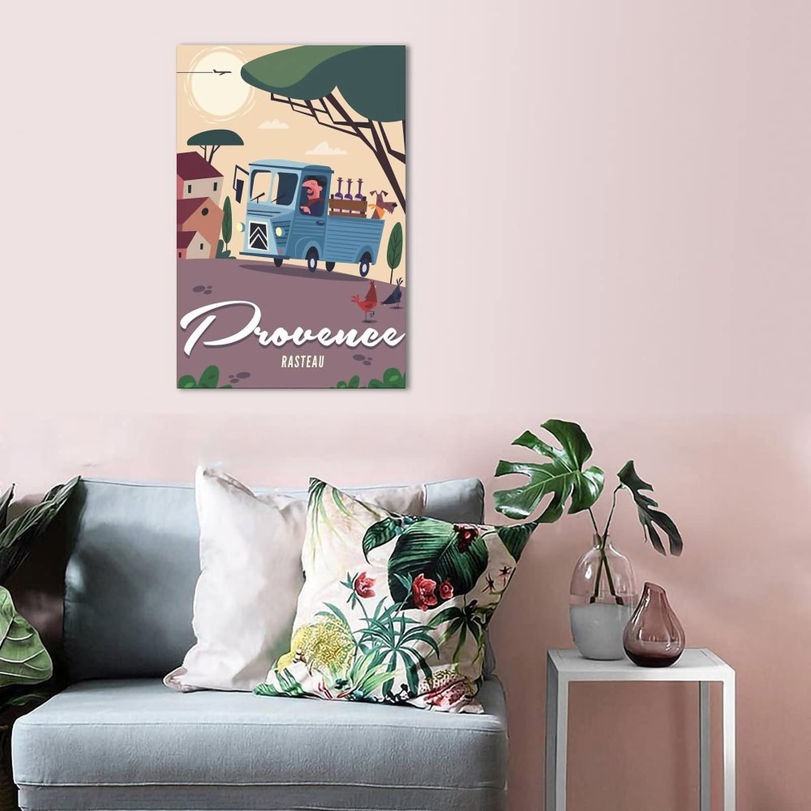 Poster Vintage Provence France – 30 X 45 Cm – Décoration Murale Salon Ou Chambre – Style Voyage Rétro