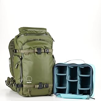 Action X30 V2 Adventure Camera Backpack - Water Resistant - Fits DSLR, Mirrorless Cameras, Batteries, Lenses, and Other Gear - Army Green (520-126)