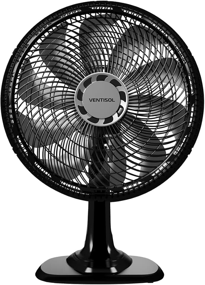 Ventilador de Mesa Ventisol Oscilante Turbo Grade De Plástico 10p 50cm 150w 220v Preto - 17599
