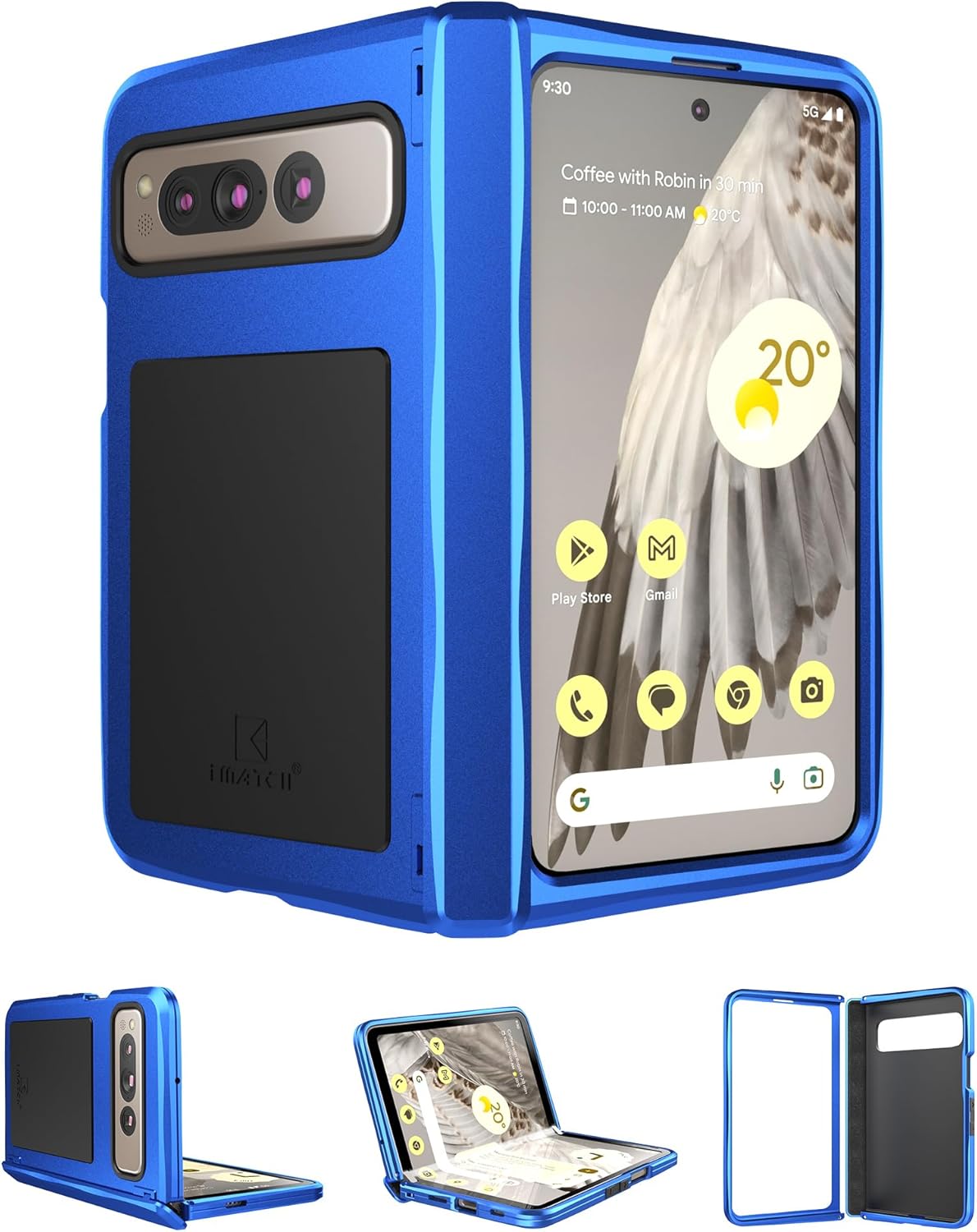 Foluu Metal Phone Case for Google Pixel Fold with Hinge