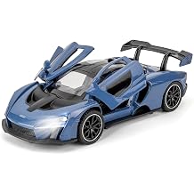 1/32 McLaren Senna Car Model Collectibles McLaren Senna Super Sport Diecast Car Toy with Sound and Light Zinc Alloy Pull Back Blue Toy for Adults Boys Girls