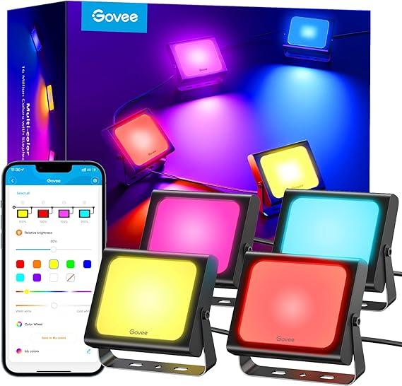 Govee Outdoor Lights, Flood Lights Uplight 2 in 1, LED Landscape