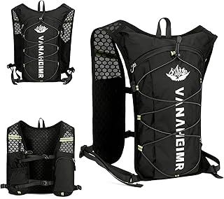 Chaleco Running Hombre Mujer, Chaleco Hidratación Trail Running, Ligero Mochila Hidratacion, Reflectante, Transpirable,...