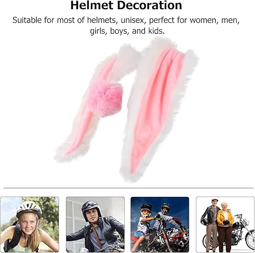 Miniatura 7 de FAVOMOTO 1 Set Helmet Rabbit Ears and Tail Decors Motorbike Helmet Decorative Accessories