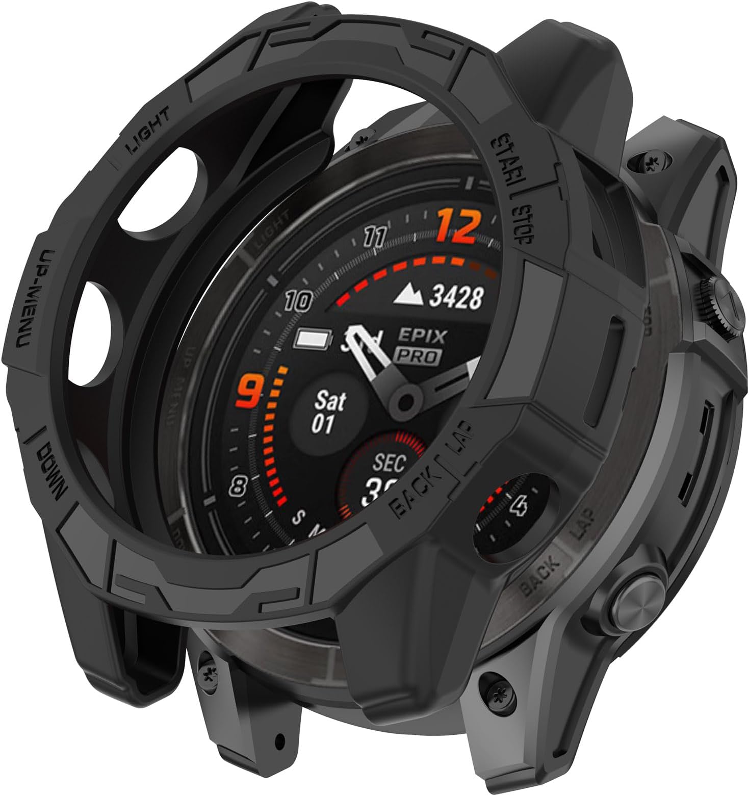 Case Compatible with Garmin epix Pro (Gen 2) 47mm/Fenix 7 Pro (47mm), TPU Screen Cover Anti-Scratch Bumper Frame Replacement Protective Case for Epix Pro 47mm&Fenix 7 Pro 47mm (Black)