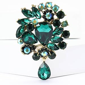 Rhinestone Minimalist Brooch Pin for Women - Luxurious Noble Style Exquisite Pin for Men, One Size, Crystal Metal, no gemstone