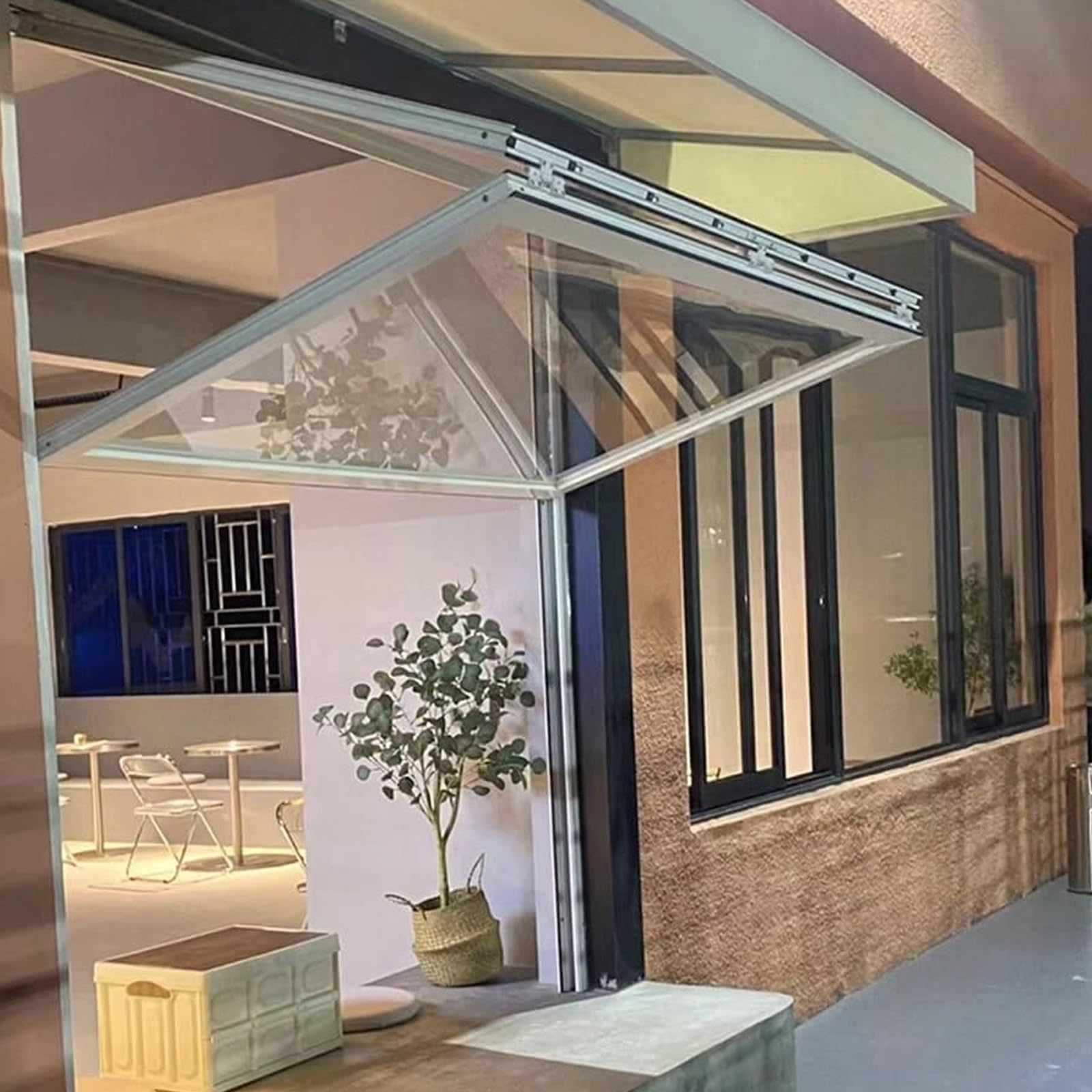 Fenêtre coulissante pliante en verre double suspension pour une isolation de qualité supérieure