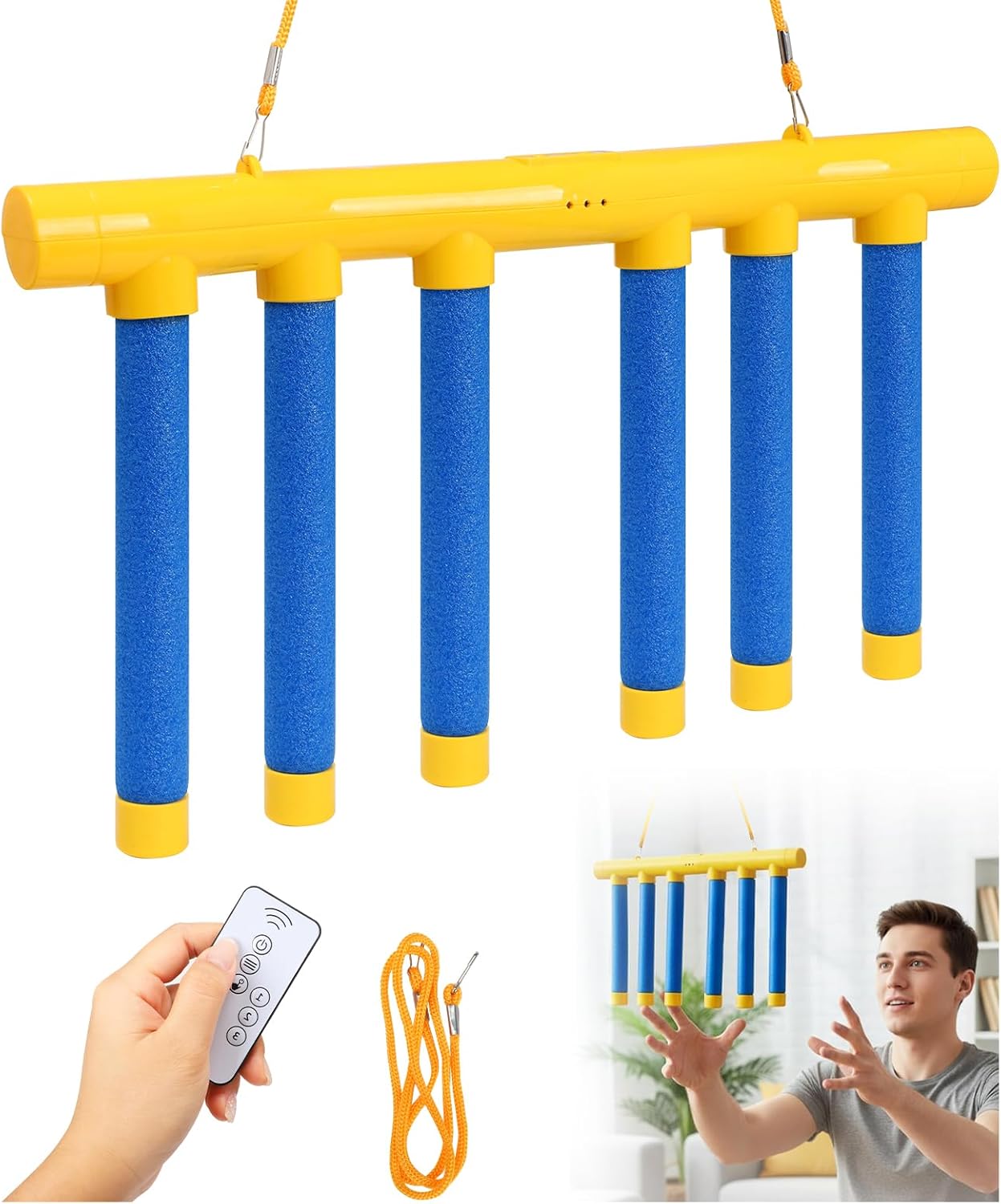 Reflex Drop Sticks Challenge Game, 2026 New Reflex Game Falling Sticks, Hand Eye Coordination Reflex Training with Remote, 3 Adjustable Speed Modes, Reflex Drop Sticks