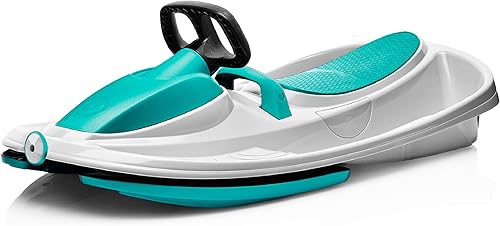 Vista 47 de Stratos - Trineo de nieve para niños - 2 personas Trineo de nieve orientable para mayores de 3 años Verde (Mystic Green),Azul (Electric Blue),rosado