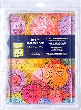 لوحة طباعة أحادية الطباعة من Gel Press - لوحة جل مقاس A4 مقاس 8.3 &times; 11.7 بوصة - مستلزمات الطباعة - لوحة طباعة هلامية قابلة لإعادة الاستخدام لفن الصحافة لصنع البطاقات وسجلات القصاصات والمجلات والفنون والحرف اليدوية