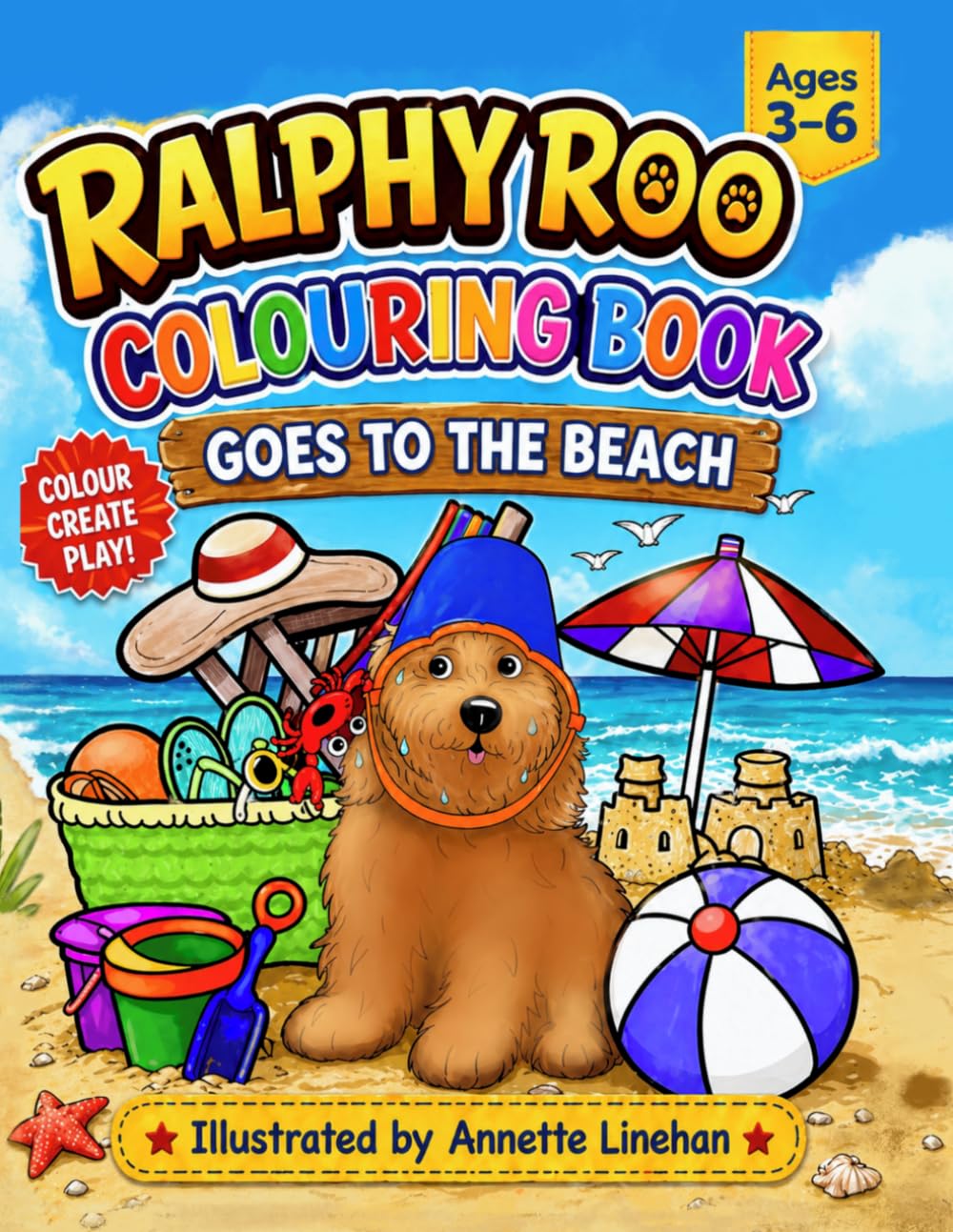 Ralphy Roo - Goes to the Beach: Colouring Book